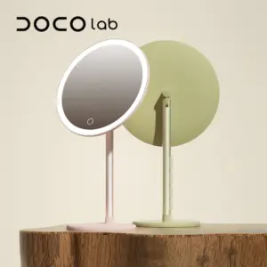 DOCO Makeup Mirror Desktop Adjustable LED Light High Quanlity Metal Texture Perfect for Gift Giving